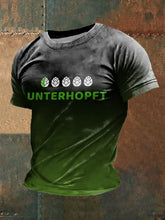 Unterhopft-bedrucktes Kurzarm-T-Shirt für Männer